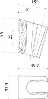 Держатель для лейки IDDIS Shower Holder чёрный 080BL00i53